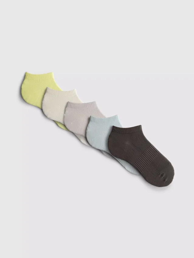 Conjunto de 5 pares de meias curtas desportivas