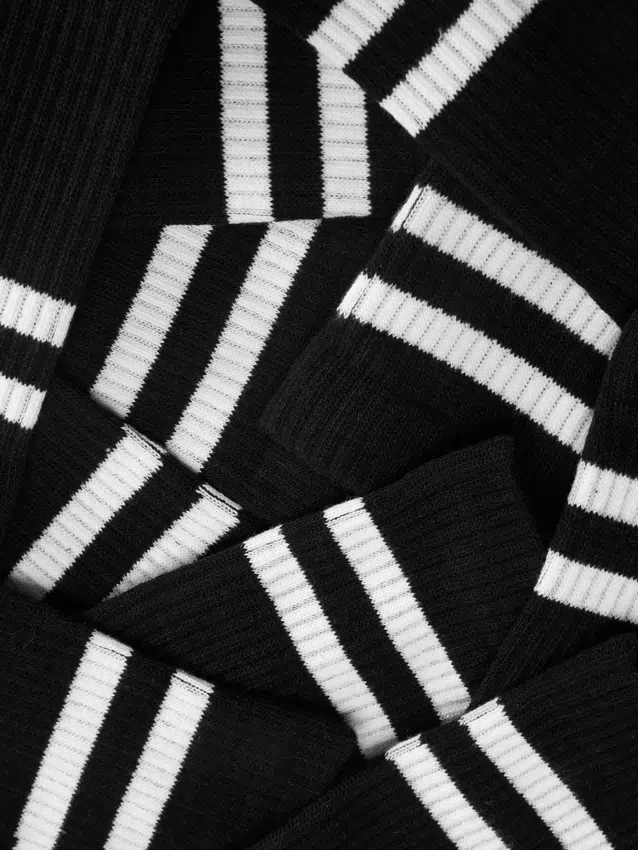 Conjunto de 5 pares de meias curtas às riscas