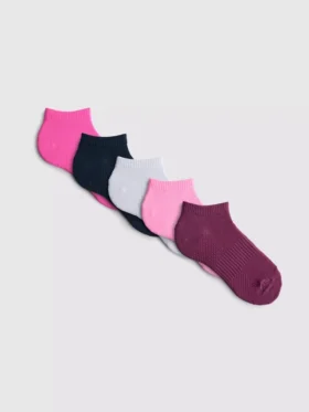 Conjunto de 5 pares de meias de sapatilha desportivas