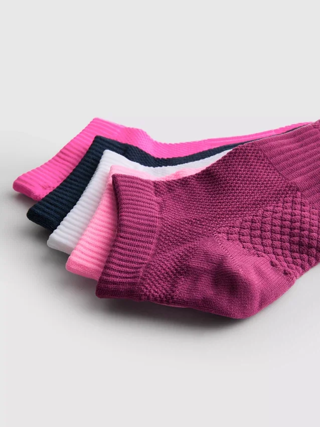 Conjunto de 5 pares de meias de sapatilha desportivas
