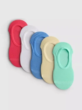Conjunto de 5 pares de meias desportivas invisíveis