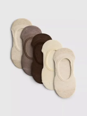 Conjunto de 5 pares de meias desportivas neutras