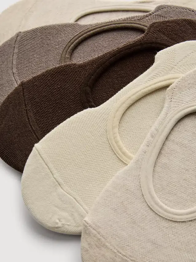 Conjunto de 5 pares de meias desportivas neutras