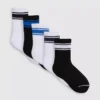 Conjunto de 5 pares de meias desportivas às riscas