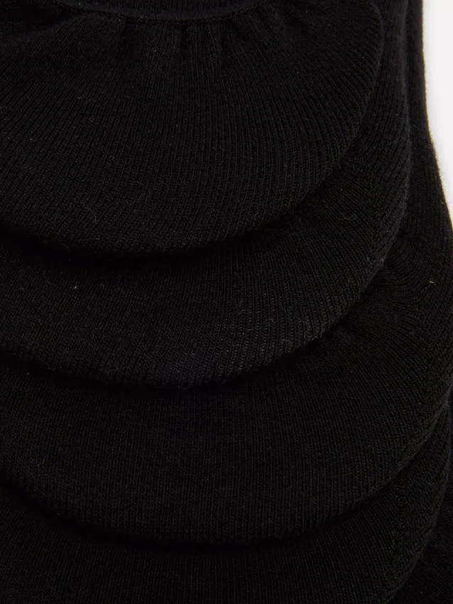 Conjunto de 5 pares de meias finas de algodão