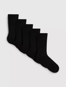 Conjunto de 5 pares de meias formais de cano médio