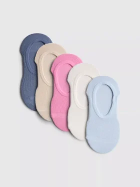 Conjunto de 5 pares de meias invisíveis para desporto