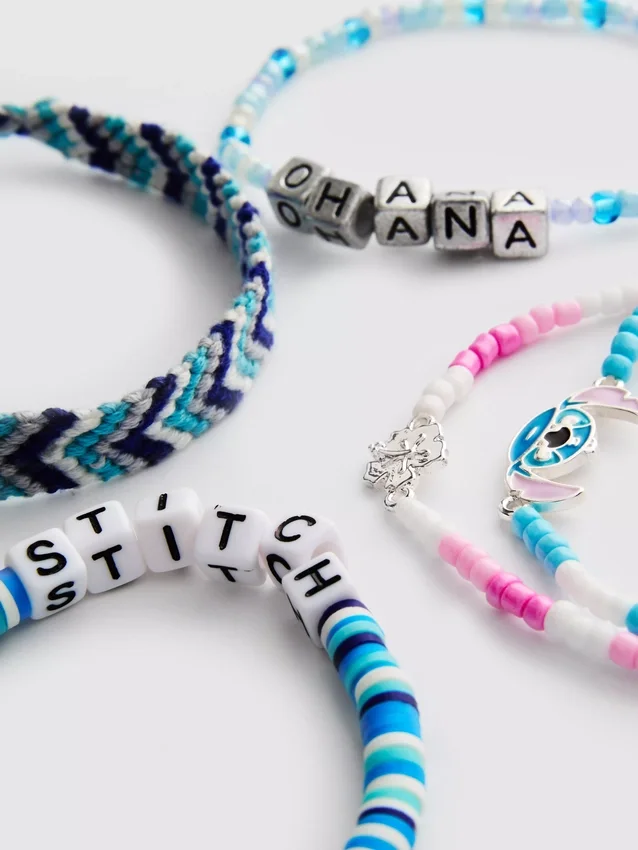 Conjunto de 5 pulseiras da Disney com o Stitch