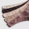 Conjunto de 5 tangas de algodão em tons neutros