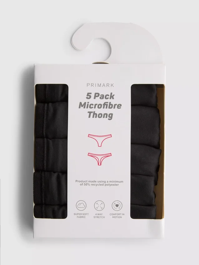 Conjunto de 5 tangas em microfibra