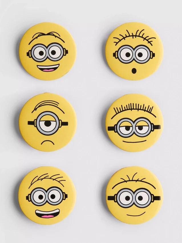 Conjunto de 6 botões dos Minions
