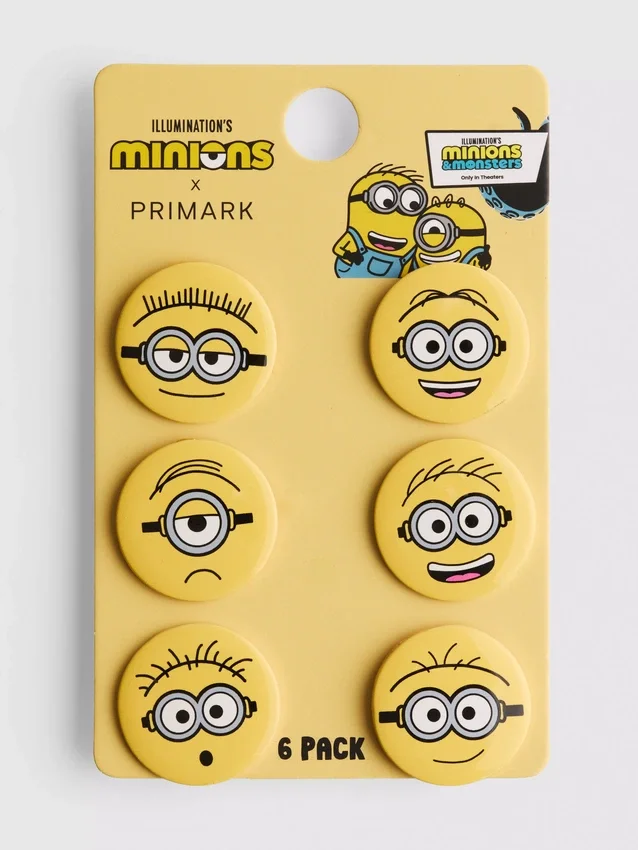 Conjunto de 6 botões dos Minions