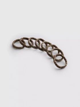 Conjunto de 6 elásticos para o cabelo com padrão leopardo