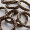 Conjunto de 6 elásticos para o cabelo com padrão leopardo