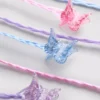 Conjunto de 6 ganchos de cabelo com tranças em forma de borboleta