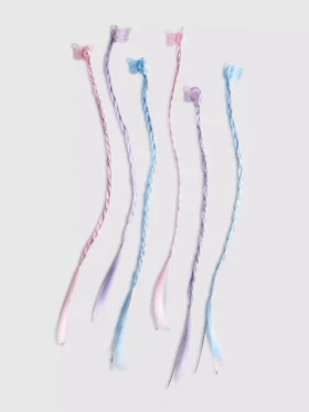 Conjunto de 6 ganchos de cabelo em forma de trança de borboleta