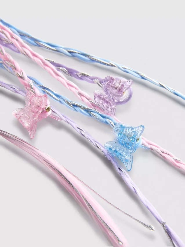 Conjunto de 6 ganchos de cabelo em forma de trança de borboleta