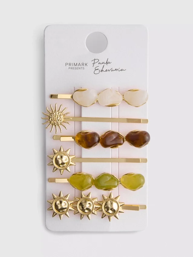 Conjunto de 6 ganchos de cabelo em resina «Celestial» da Paula Echevarría