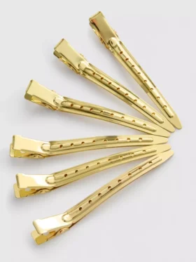 Conjunto de 6 ganchos de cabelo metálicos «PS Pro» para separar mechas
