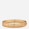 Conjunto de 6 pulseiras de metal polido