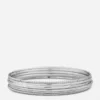 Conjunto de 6 pulseiras de metal polido