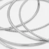 Conjunto de 6 pulseiras de metal polido
