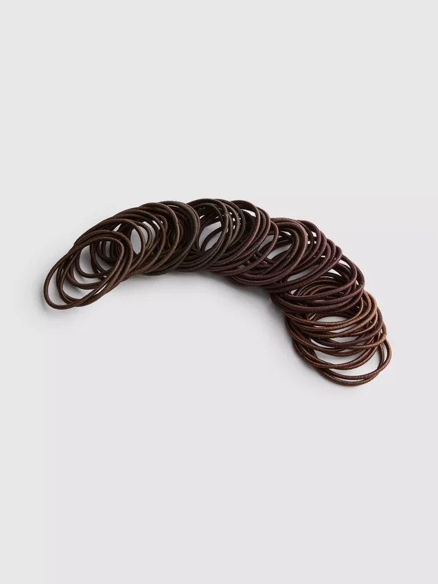 Conjunto de 60 elásticos finos para o cabelo