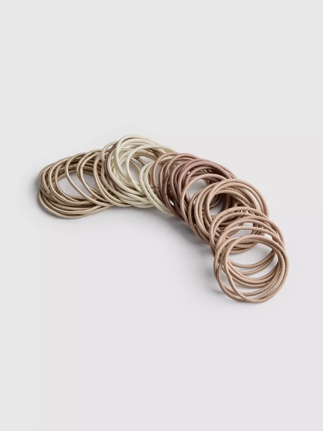 Conjunto de 60 elásticos finos para o cabelo