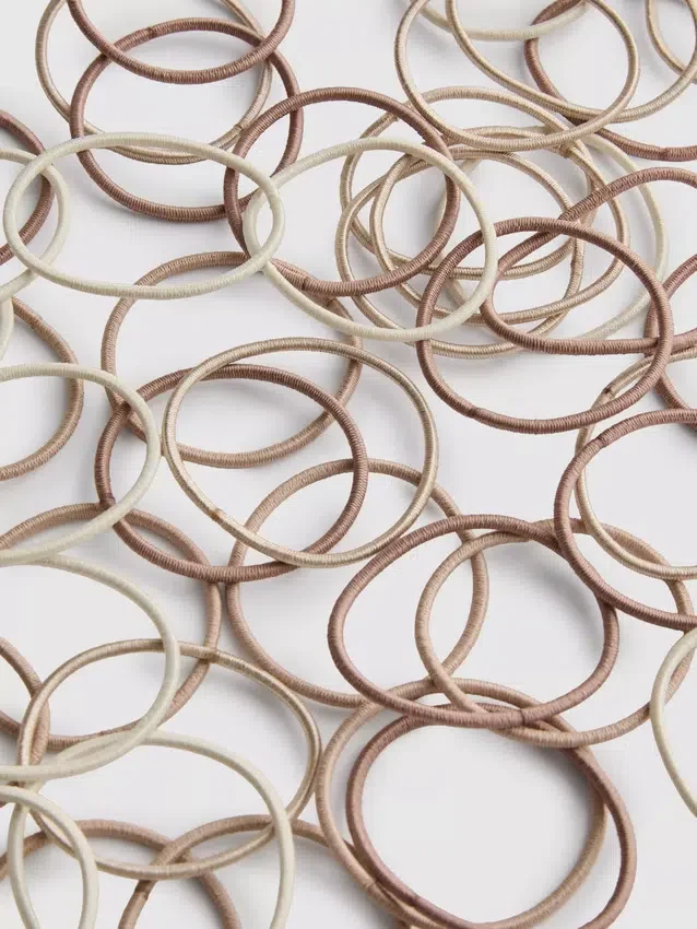 Conjunto de 60 elásticos finos para o cabelo