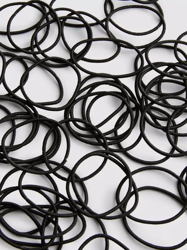 Conjunto de 60 elásticos finos para o cabelo