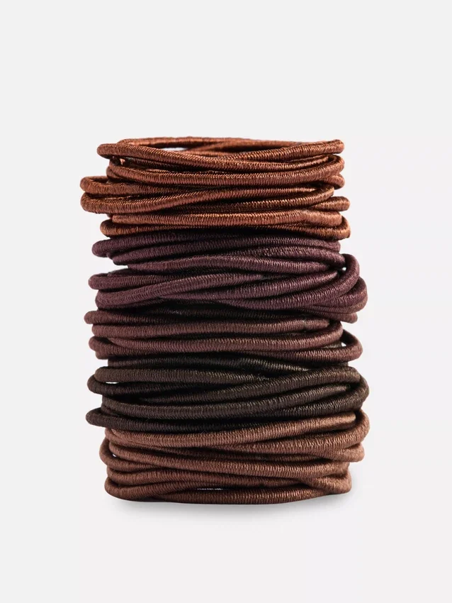 Conjunto de 60 elásticos finos para rabo de cavalo