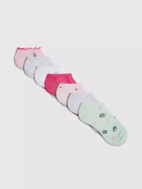 Conjunto de 7 pares de meias com padrão