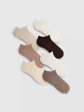 Conjunto de 7 pares de meias curtas