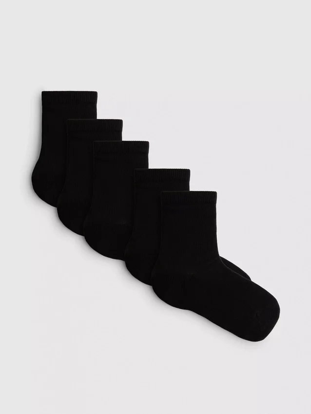 Conjunto de 7 pares de meias curtas almofadadas sem costuras