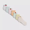 Conjunto de 7 pares de meias curtas com estampado de frutas