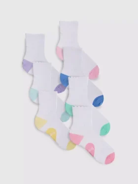 Conjunto de 7 pares de meias curtas com os dias da semana