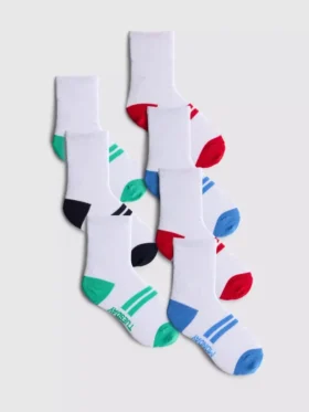 Conjunto de 7 pares de meias curtas com os dias da semana