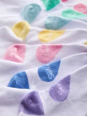 Conjunto de 7 pares de meias curtas com os dias da semana