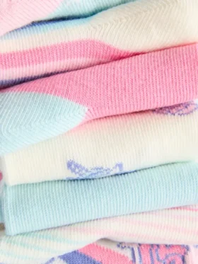 Conjunto de 7 pares de meias curtas com unicórnios