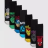 Conjunto de 7 pares de meias curtas da Marvel