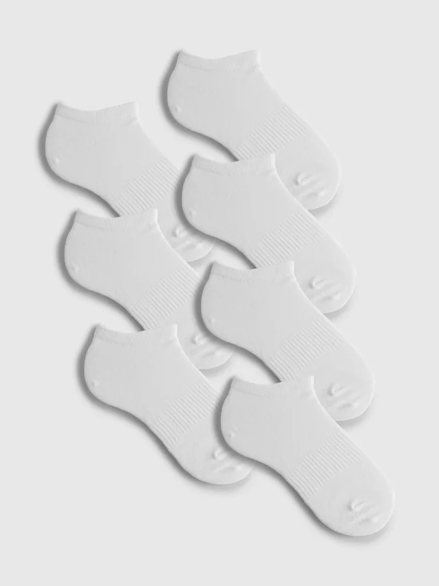 Conjunto de 7 pares de meias curtas essenciais para sapatilhas