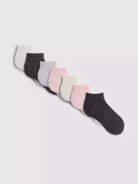 Conjunto de 7 pares de meias curtas mistas