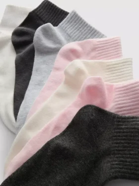 Conjunto de 7 pares de meias curtas mistas