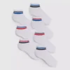 Conjunto de 7 pares de meias curtas às riscas