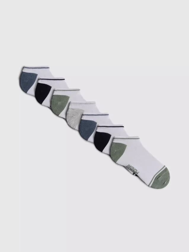 Conjunto de 7 pares de meias de sapatilhas com os dias da semana