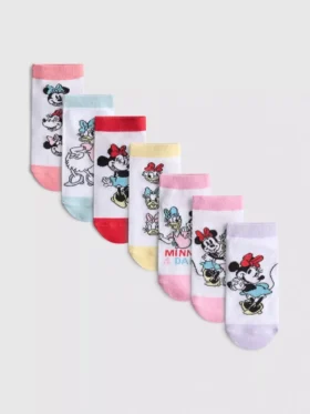 Conjunto de 7 pares de meias de sapatilhas da Minnie Mouse da Disney