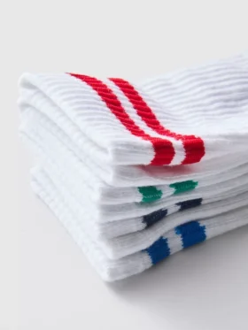 Conjunto de 7 pares de meias desportivas caneladas