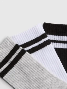 Conjunto de 7 pares de meias desportivas caneladas