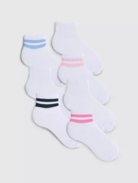 Conjunto de 7 pares de meias desportivas curtas