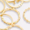 Conjunto de 8 anéis com iniciais em strass
